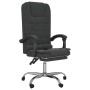 Silla de oficina reclinable con masaje terciopelo negro en Sillas de oficina | Comprar online en Foru.es