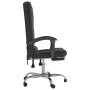 Silla de oficina reclinable con masaje terciopelo negro en Sillas de oficina | Comprar online en Foru.es