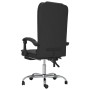 Silla de oficina reclinable con masaje terciopelo negro en Sillas de oficina | Comprar online en Foru.es