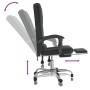 Silla de oficina reclinable con masaje terciopelo negro en Sillas de oficina | Comprar online en Foru.es