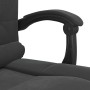 Silla de oficina reclinable con masaje terciopelo negro en Sillas de oficina | Comprar online en Foru.es