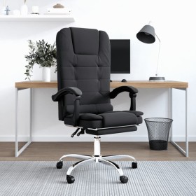 Silla de oficina reclinable masaje cuero sintético negro en Sillas de oficina | Comprar online en Foru.es