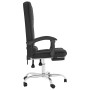 Silla de oficina reclinable masaje cuero sintético negro en Sillas de oficina | Comprar online en Foru.es