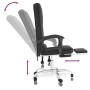 Silla de oficina reclinable masaje cuero sintético negro en Sillas de oficina | Comprar online en Foru.es