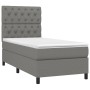 Cama box spring colchón y luces LED tela gris oscuro 80x200 cm de vidaXL, Camas y somieres - Ref: Foro24-3135070, Precio: 338...