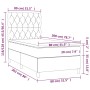 Cama box spring colchón y luces LED tela gris oscuro 80x200 cm de vidaXL, Camas y somieres - Ref: Foro24-3135070, Precio: 338...