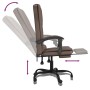 Silla de oficina reclinable masaje cuero sintético marrón en Sillas de oficina | Comprar online en Foru.es
