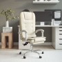Silla de oficina reclinable masaje cuero sintético color crema en Sillas de oficina | Comprar online en Foru.es