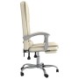 Silla de oficina reclinable masaje cuero sintético color crema en Sillas de oficina | Comprar online en Foru.es