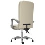 Silla de oficina reclinable masaje cuero sintético color crema en Sillas de oficina | Comprar online en Foru.es