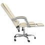 Silla de oficina reclinable masaje cuero sintético color crema en Sillas de oficina | Comprar online en Foru.es