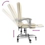 Silla de oficina reclinable masaje cuero sintético color crema en Sillas de oficina | Comprar online en Foru.es
