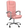 Silla de oficina reclinable masaje cuero sintético rosa en Sillas de oficina | Comprar online en Foru.es