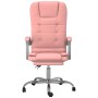 Silla de oficina reclinable masaje cuero sintético rosa en Sillas de oficina | Comprar online en Foru.es