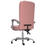 Silla de oficina reclinable masaje cuero sintético rosa en Sillas de oficina | Comprar online en Foru.es