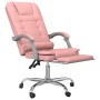 Silla de oficina reclinable masaje cuero sintético rosa en Sillas de oficina | Comprar online en Foru.es