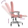 Silla de oficina reclinable masaje cuero sintético rosa en Sillas de oficina | Comprar online en Foru.es