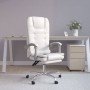Silla de oficina reclinable masaje cuero sintético blanco en Sillas de oficina | Comprar online en Foru.es