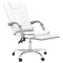 Silla de oficina reclinable masaje cuero sintético blanco en Sillas de oficina | Comprar online en Foru.es