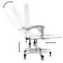 Silla de oficina reclinable masaje cuero sintético blanco en Sillas de oficina | Comprar online en Foru.es