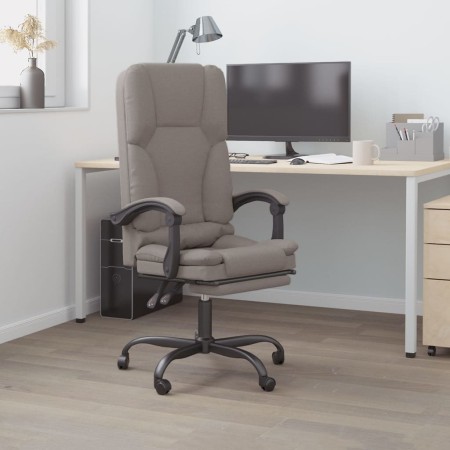 Silla de oficina reclinable con masaje tela gris taupé en Sillas de oficina | Comprar online en Foru.es