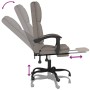 Silla de oficina reclinable con masaje tela gris taupé en Sillas de oficina | Comprar online en Foru.es