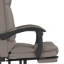 Silla de oficina reclinable con masaje tela gris taupé en Sillas de oficina | Comprar online en Foru.es