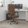 Silla de oficina reclinable con masaje de tela marrón en Sillas de oficina | Comprar online en Foru.es