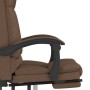 Silla de oficina reclinable con masaje de tela marrón en Sillas de oficina | Comprar online en Foru.es