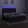 Cama box spring colchón y luces LED tela negro 180x200 cm de vidaXL, Camas y somieres - Ref: Foro24-3135135, Precio: 630,05 €...