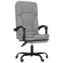 Silla de oficina reclinable con masaje de tela gris claro en Sillas de oficina | Comprar online en Foru.es