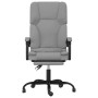 Silla de oficina reclinable con masaje de tela gris claro en Sillas de oficina | Comprar online en Foru.es