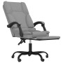 Silla de oficina reclinable con masaje de tela gris claro en Sillas de oficina | Comprar online en Foru.es
