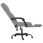 Silla de oficina reclinable con masaje de tela gris claro en Sillas de oficina | Comprar online en Foru.es