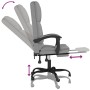 Silla de oficina reclinable con masaje de tela gris claro en Sillas de oficina | Comprar online en Foru.es