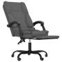 Silla de oficina reclinable con masaje de tela gris oscuro en Sillas de oficina | Comprar online en Foru.es