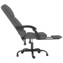 Silla de oficina reclinable con masaje de tela gris oscuro en Sillas de oficina | Comprar online en Foru.es