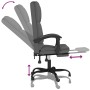 Silla de oficina reclinable con masaje de tela gris oscuro en Sillas de oficina | Comprar online en Foru.es