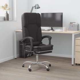 Silla de oficina reclinable masaje cuero sintético negro en Sillas de oficina | Comprar online en Foru.es
