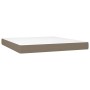 Cama box spring colchón y luces LED tela gris taupe 160x200 cm de vidaXL, Camas y somieres - Ref: Foro24-3135129, Precio: 637...