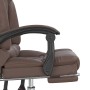 Silla de oficina reclinable masaje cuero sintético marrón en Sillas de oficina | Comprar online en Foru.es