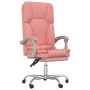 Silla de oficina reclinable masaje cuero sintético rosa en Sillas de oficina | Comprar online en Foru.es