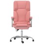 Silla de oficina reclinable masaje cuero sintético rosa en Sillas de oficina | Comprar online en Foru.es