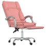 Silla de oficina reclinable masaje cuero sintético rosa en Sillas de oficina | Comprar online en Foru.es