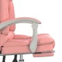 Silla de oficina reclinable masaje cuero sintético rosa en Sillas de oficina | Comprar online en Foru.es