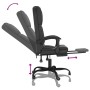 Silla de oficina reclinable masaje cuero sintético negro en Sillas de oficina | Comprar online en Foru.es