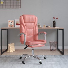 Silla de oficina reclinable cuero sintético rosa en Sillas de oficina | Comprar online en Foru.es
