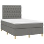 Cama box spring con colchón y LED tela gris oscuro 120x200 cm de vidaXL, Camas y somieres - Ref: Foro24-3135662, Precio: 409,...