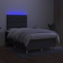 Cama box spring con colchón y LED tela gris oscuro 120x200 cm de vidaXL, Camas y somieres - Ref: Foro24-3135662, Precio: 409,...
