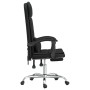 Silla de oficina reclinable masaje cuero sintético negro en Sillas de oficina | Comprar online en Foru.es